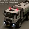 1:50 Dust Suppression Spray Sanitation Car Model Toy Alloy Die-cast Pull Back Light Sound Engineering Vehicle Children's Toys