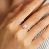S925 Sterling Silver Rectangular Cut Engagement Ring - 1/2/3 Carat D Color VVS Moissanite Half Eternity Band Jewelry for Women
