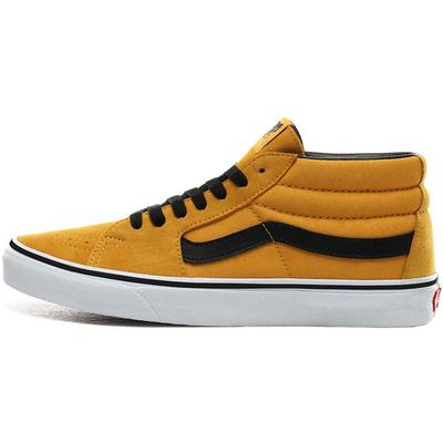 Sk8 Mid Top Skate Shoes Unisex Sneakers Black Yellow VN0A3WM3VYJ