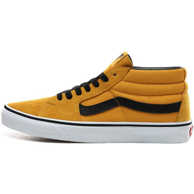 Vans Sk8 Mid Top Skate Shoes Unisex Sneakers Black Yellow VN0A3WM3VYJ