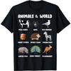 Dieren van de Wereld Cadeau T-shirt Grappige Zeldzame Dieren Memes T-shirt(1)