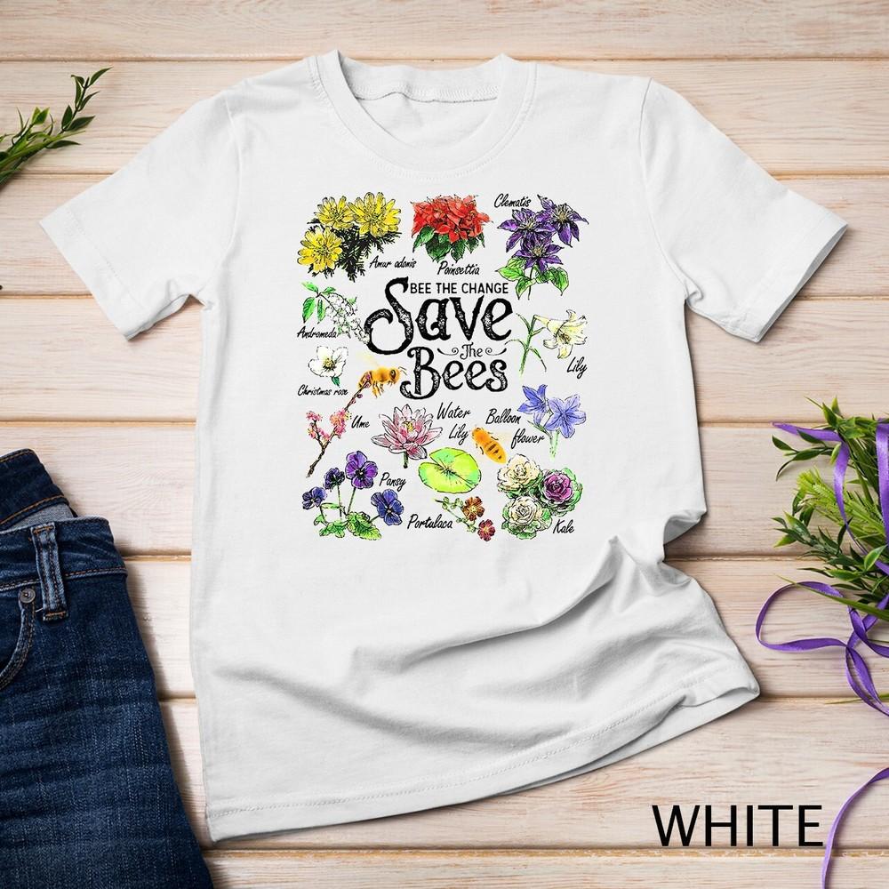 

Vintage Botanical Save The Bees T-Shirt Unisex T-shirt 4XL