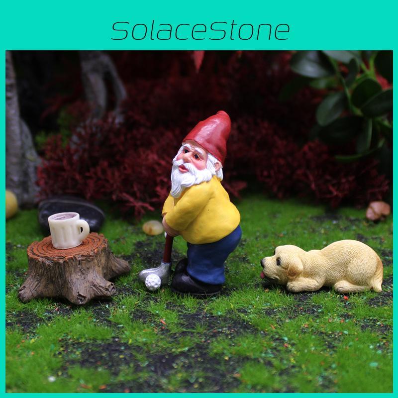 Garden Micro Landscape Decor Resin Dwarf Golf Figurine For Outdoor Display