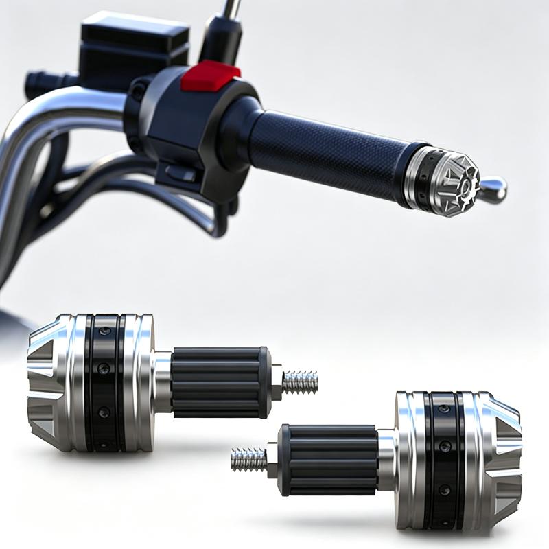 2Pcs Motorcycle Handle Bar Ends Plug Grips Cnc Aluminum Alloy Handlebar Counterweight Plug Slider 16-18Mm Moto Handlebar Caps