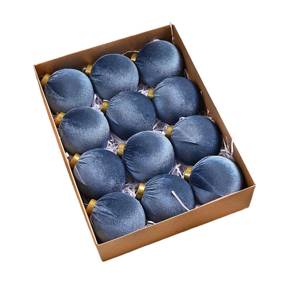 Christmas Party Decor Navy Blue Christmas Ornaments Presentation Box For Gifts Holiday Tree Decor Matching Ornament Collection