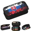 Flag Of Slovakia Slovak Republic Pencil Cases for Students School Pen Box Pencil Bag Big Capacity Pencil Pouch