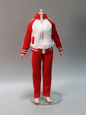 Schuluniform im Maßstab 1:6, Campus-Uniform, Campus-Anzug, Anzüge für Damen und Herren erhältlich, weiblicher Körper im Maßstab 1:6, männlicher Körper im Maßstab 1:6 (rot)