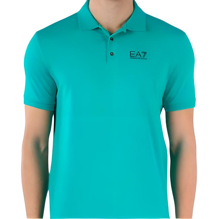 Emporio Armani EA7 Letter Print Pullover Short Sleeve Polo Shirt Men tops 3DPF16-PJ03Z-1815