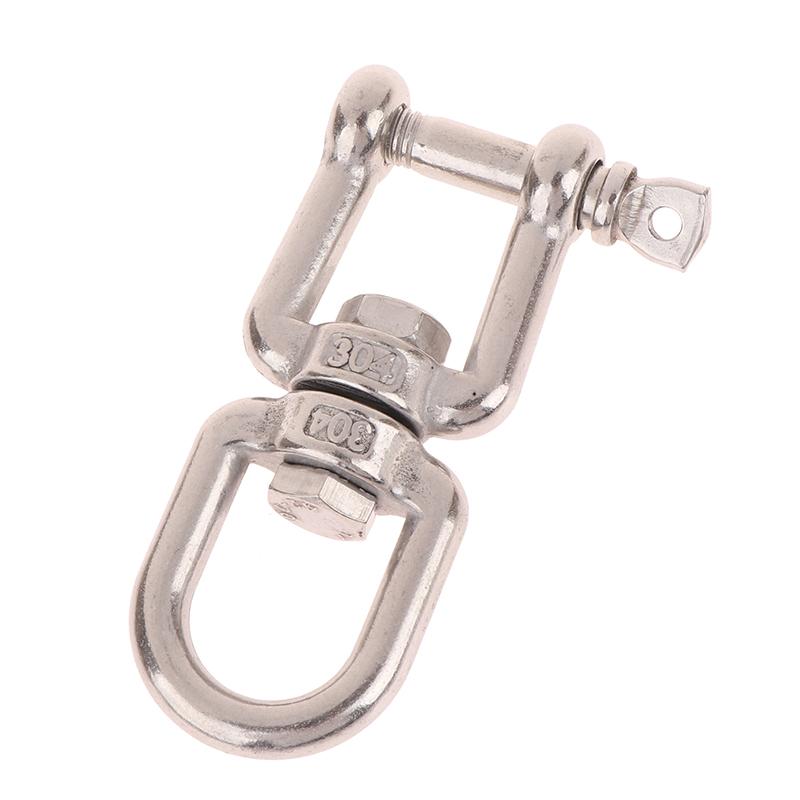 1Pc Swing Sand Bag Yoga Hammock 304 Stainless Steel Double Ended Swivel Hook Ring Connector For Hanging Chair