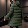 Outono inverno jaqueta masculina algodão acolchoado com capuz manga longa cordão blusão de comprimento médio para uso diário