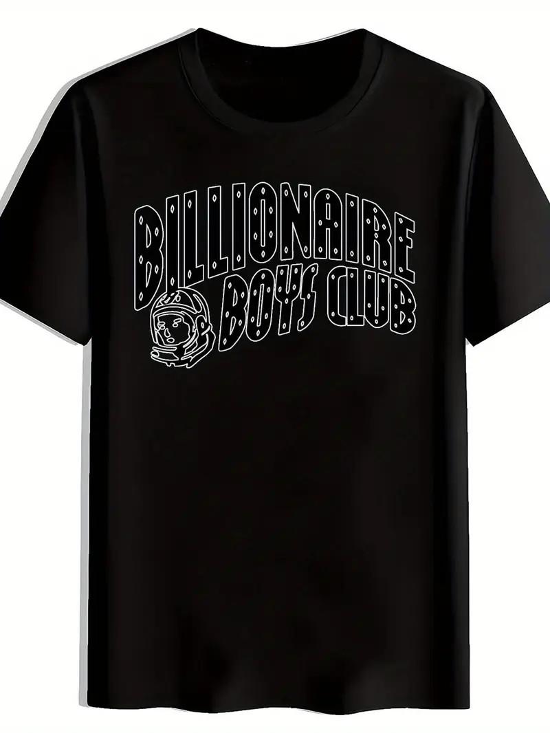 1pc Billionaire Boys Club Graphic Print Short-Sleeve T-Shirt, Black with White L Unisex T-Shirt XXXXL