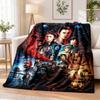 Stranger Things Flannel Throw Blanket Soft Warm Cozy For Sofa Bed Indoor Home Bedroom Use