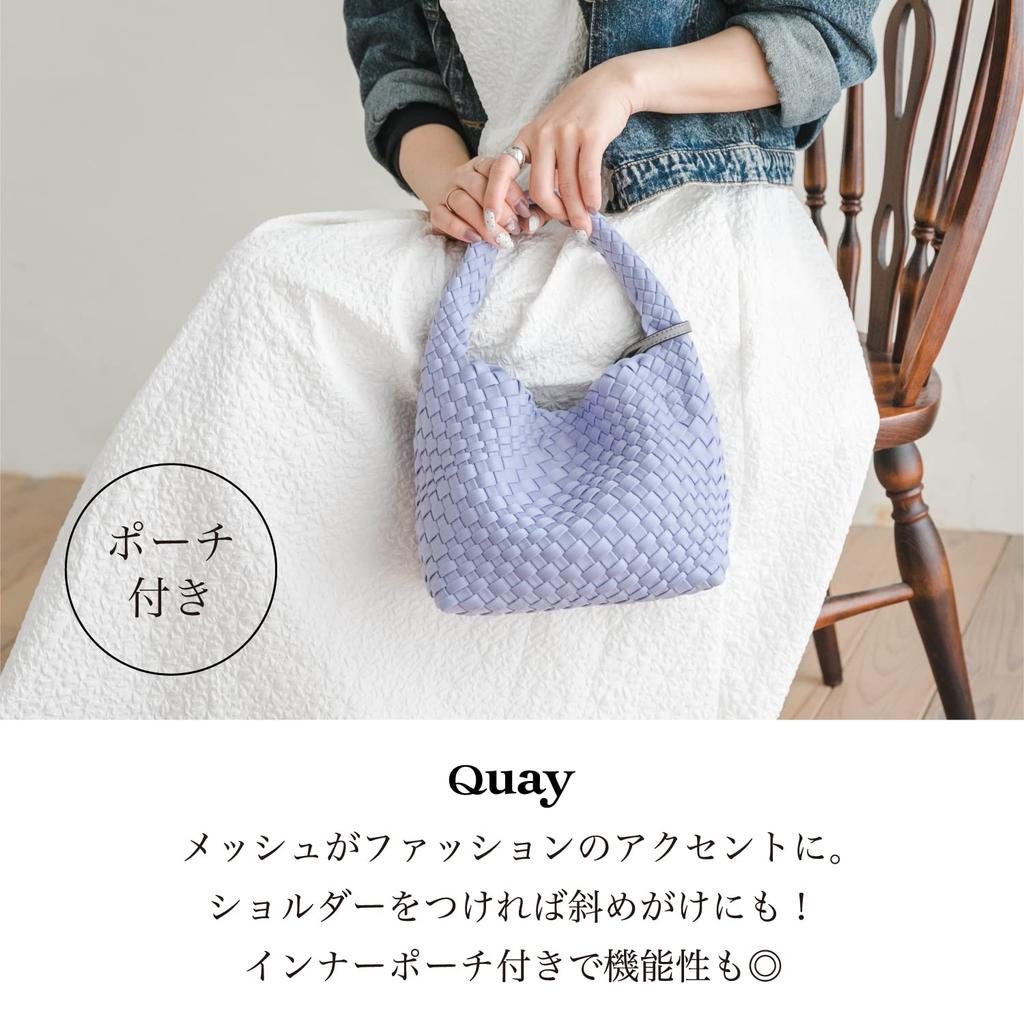 Bolsa de Ombro de Rede QUAY Perfeita para o Dia a Dia ou como um Presente Popular para 99460 2 Vias (com alça) Mulheres, Leve, Uso, Deslocamento, Bolsa.