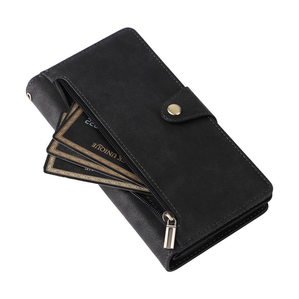 For Xiaomi Redmi Note 13 Pro+ 5G Case Rivet Decor PU Leather Wrist Strap Phone Cover