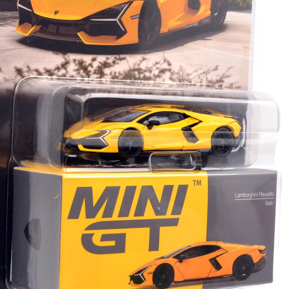 MINI GT 164 Scale MiJo TOYS - LAMBORGHINI REVUELTO (GIALLO YELLOW) U.S. MiJo Exclusive MGT00886-BL