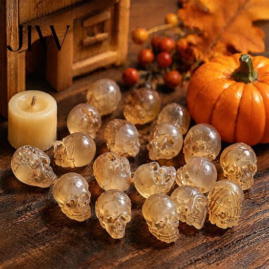 Window Display Gothic Decor 20Pcs Creative Miniature Skull Figurines, Cool Statues for Garden Bonsai Ghost Festival Table Accents Decoration,