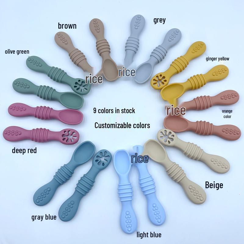 Baby Silicone Feeding Spoon Set for Training and Complementary Foods