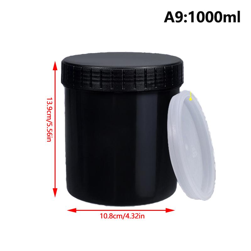 

1 шт. 30-1000 мл белая/черная пластиковая банка для маски, крема, контейнер для хранения продуктов, косметический пустой контейнер, коробка для макияжа 1000ML
