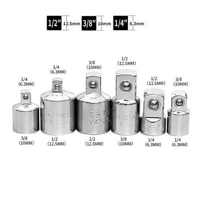 1/4" 3/8" 1/2" Ratschenschlüssel-Adapter Chrom-Vanadium-Hülse Antriebs-Stecknuss-Konverter Schraubenschlüssel Umwandlungs-Gelenk
