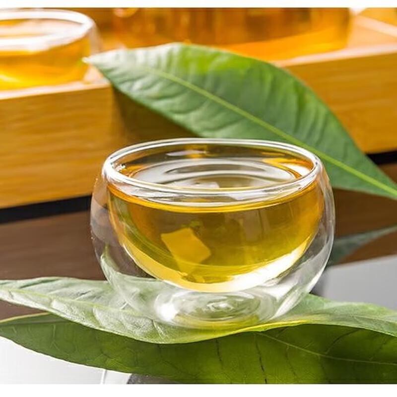 Transparent Double-Layer Heat-Insulated Glass Teacup