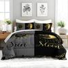 3PC Sun And Moon Celestial Bedding Set Astrology Duvet Cover with 2 Pillowcases Modern Bedroom Guest Room Decor