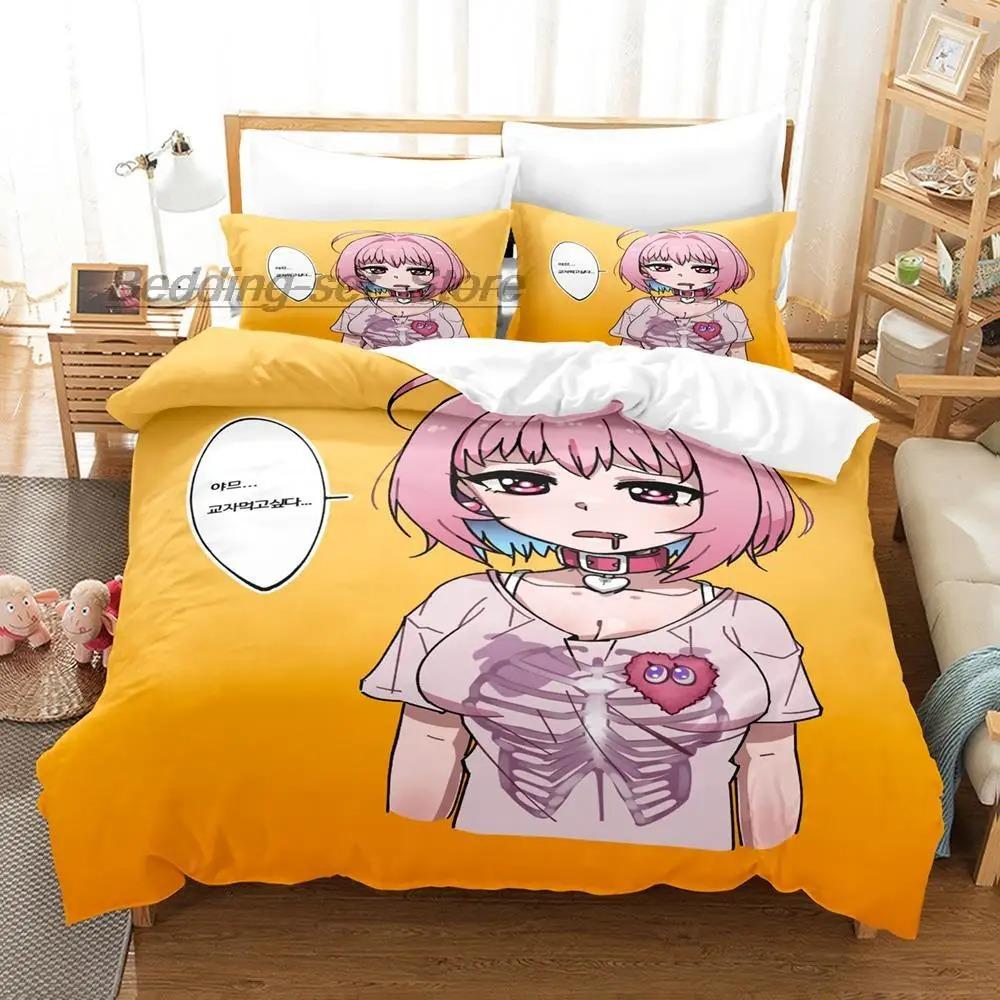 

Комплект постельного белья Yumemi Riamu Single Twin Full Queen King Size Комплект постельного белья Aldult Kid Bedroom Duvetcover Sets Комплект простыней с 3D-аниме 70x133cm 2pcs