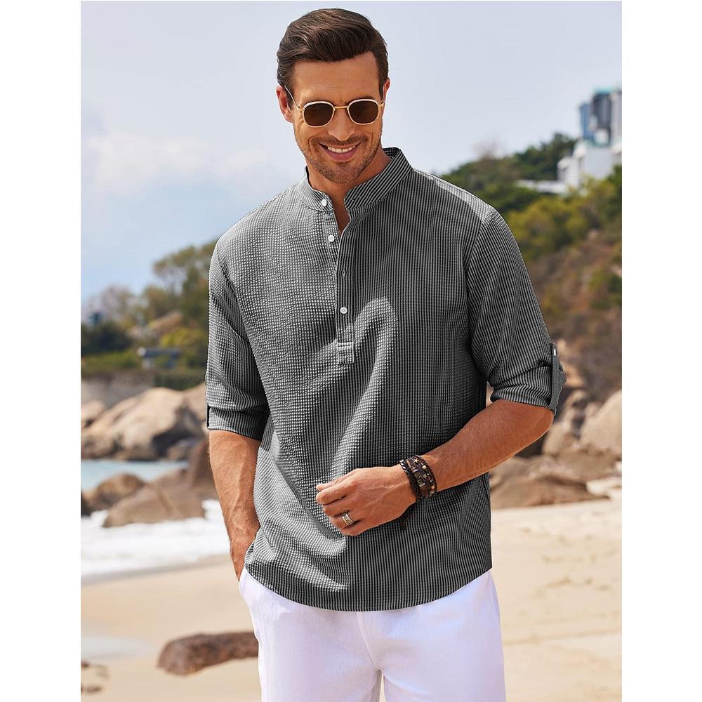 Мужские повседневные рубашки с длинным рукавом — фото 4