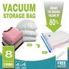 Vacuum Storage Bags with Hand Pump, Large Vacuum Seal Bags for Clothing Organizer Space Saver Bag for Travel Lugggage, Blankets