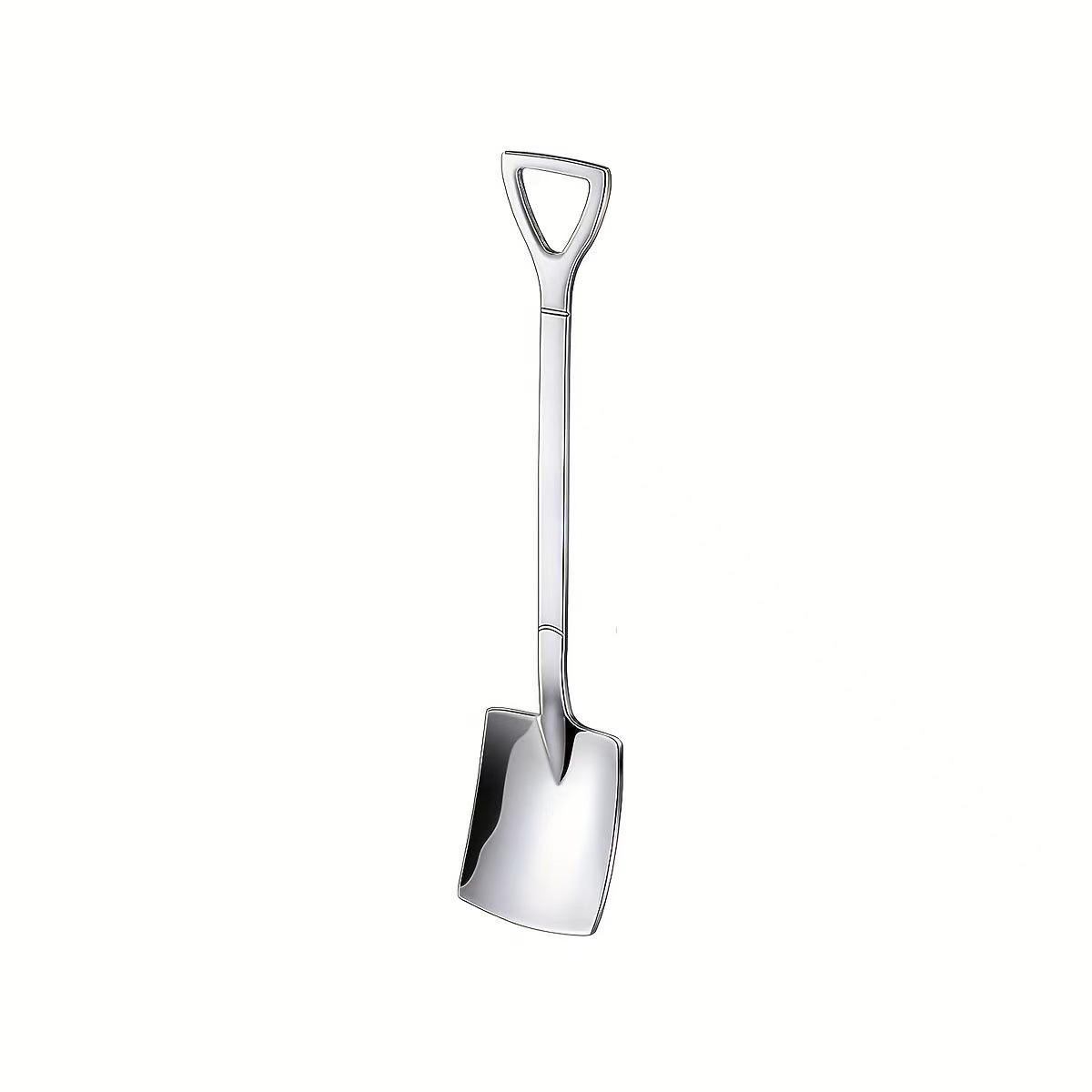 Stainless Steel Creative Shovel-Shaped Spoon for Watermelon, Cake, and Dessert