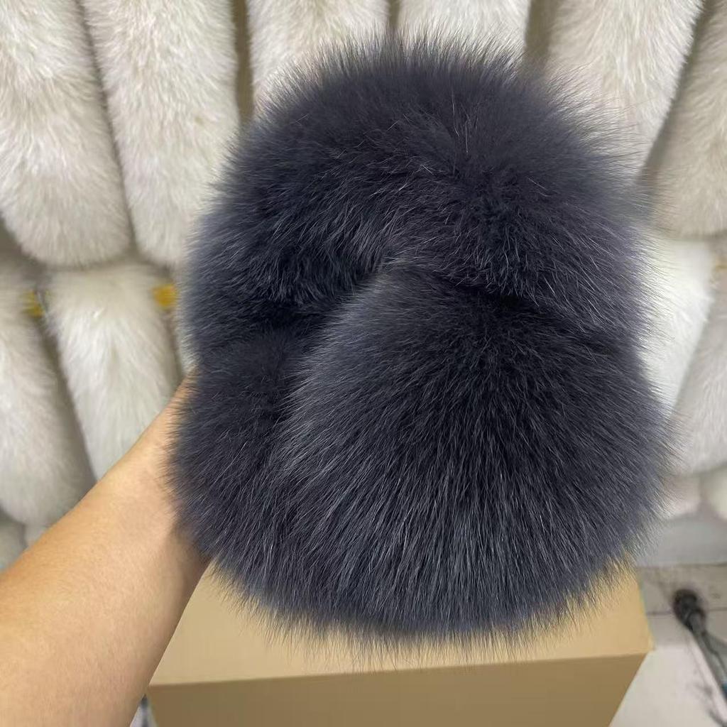 Korean Style Women's Real Fox Fur Earmuffs - Super Warm, Thick, Cute, Furry Winter Ear Covers