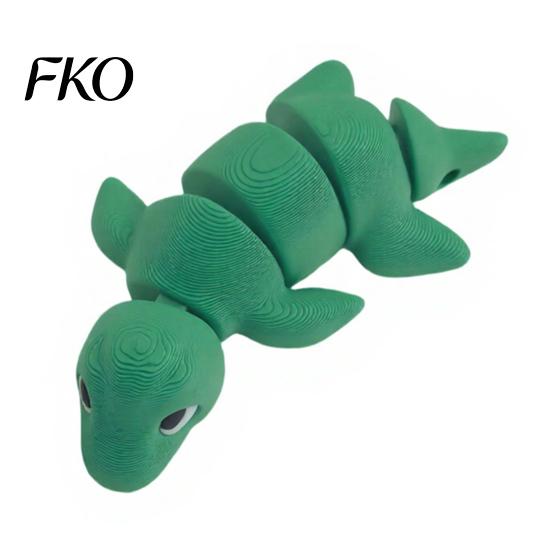 Stress Relief Toy Articulated Plesiosaur Figurine, 3D Printed Ornament with Movable Joints, Figurine Cute Mini Dinosaur Fidget for Home Office