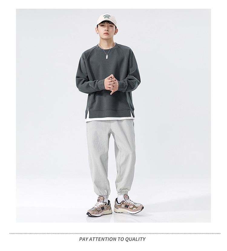 2025 Herbst/Winter Trendiger Schwerer Herren-Kapuzenpullover im Fake-Zweiteiler-Look - Lässig Locker Rundhals Langarm