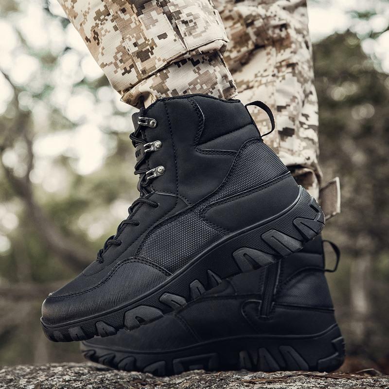Men Desert Boots Men Casual Camouflage Outdoor Short Combat Boots Anti Slip Large Size Hiking Shoes