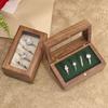 4 Slots Square Rings Holder Magnetic Cover Jewelry Ring Holder Gift Box Rings Bearer Box  Couples