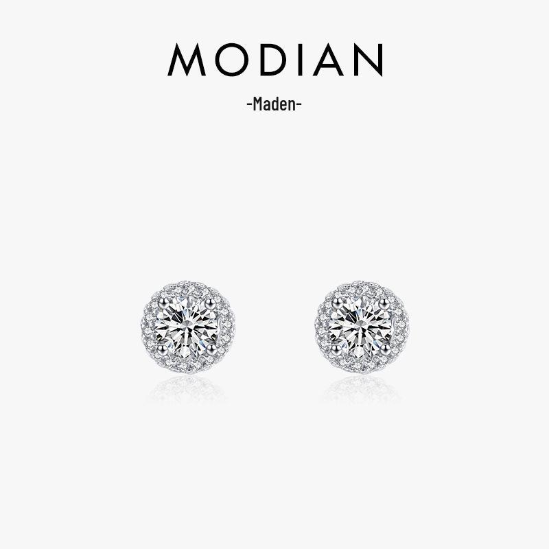 

S925 Classic Starry Zircon Stud Earrings for Women - European & American INS Popular Wedding Jewelry