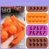 Molde de Silicone Premium de Abóbora de Halloween para Chocolate, Doces, Biscoitos e Cubos de Gelo