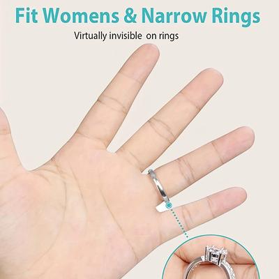 8Pcs Invisible Clear Ring Size Adjuster for Loose Rings Ring Adjuster Ring Sizer Reducer Fit Any Rings Adjuatable Tools
