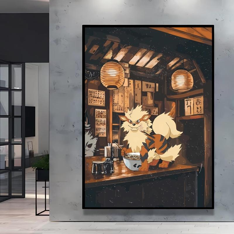 Classic Anime Canvas Paintings Pokemon Posters Living Room Kid Action Figures Children's Bedroom Decor Picture Prints and Prints