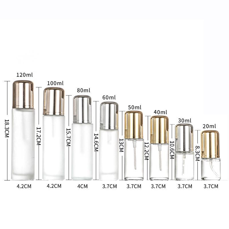 Transparent Frosted Glass Dropper Bottle for Essential Oils and Serums