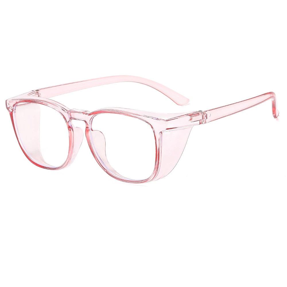 3 Colors Safety Glasses Clear Flat Light Anti-fog Eye Protection розовый