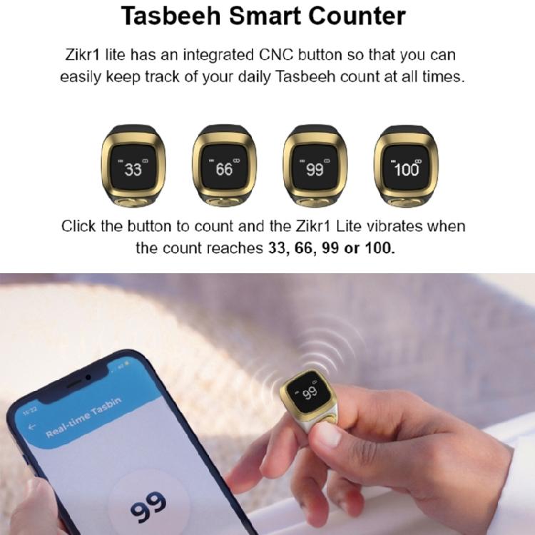 for Smart Counter Ring with Tasbih Beads 40mAh Battery Supports Android 5./iOS 1