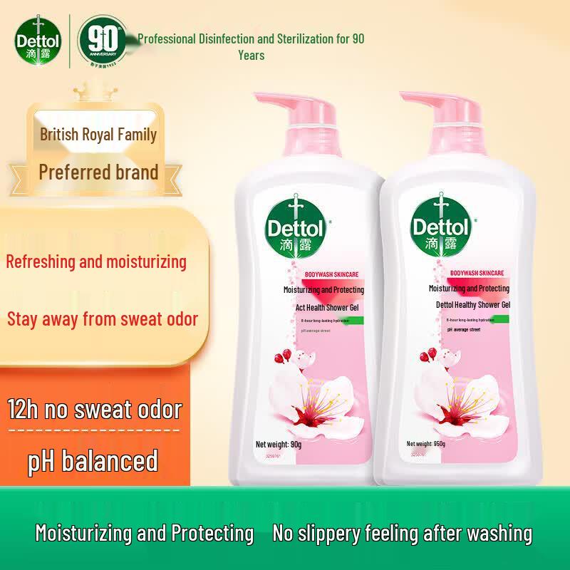 Dettol Moisturizing & Protective Shower Gel, 2x950g
