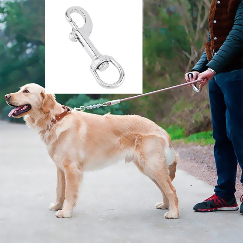 Clipe de mergulho de aço inoxidável resistente 316 de grau marinho para clipe de corrente de gatilho de parafuso de pressão / fecho de gatilho de ponta única fivela para animais de estimação