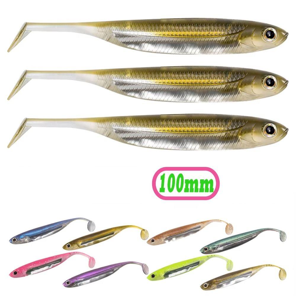 5PCS Vivid Silicone Fishing Soft Lures 10cm 8 Colors Artificial Lures Soft Fishing Jig Lure Fishing