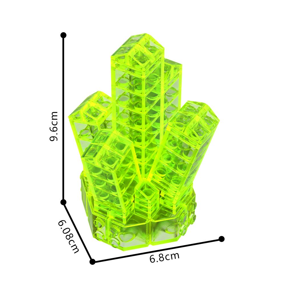 MOC Raiders Game Energy Crystal Model Building Blocks Crystal-Neon Green Blue And Orange Color Brick Toy Gift