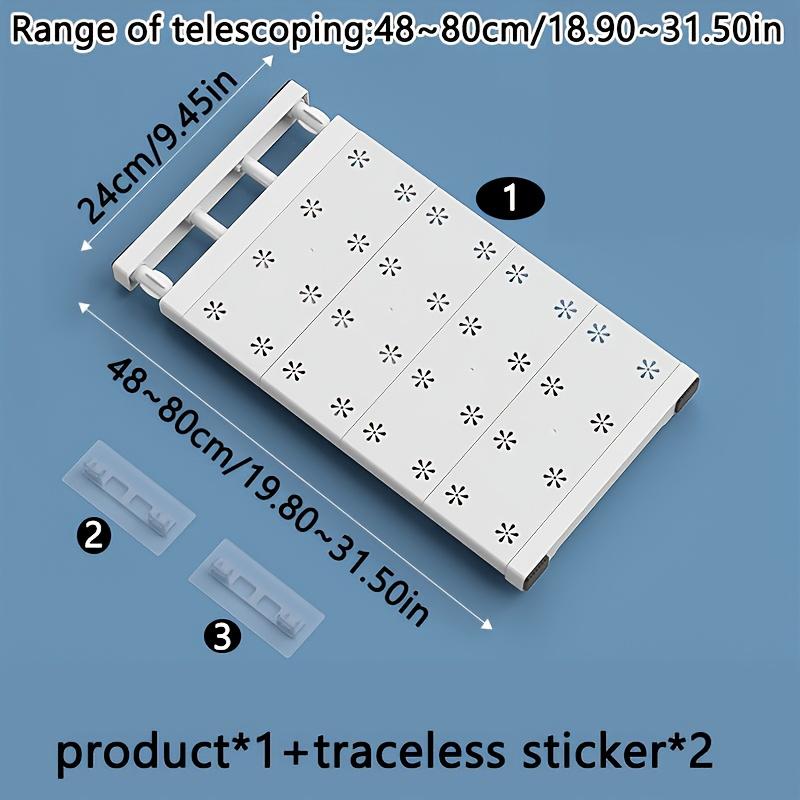 Adjustable Telescopic Shelf Divider Organizer Without Drilling/Multifunctional Plastic Partition Rack/Layered Partitions/Save Space