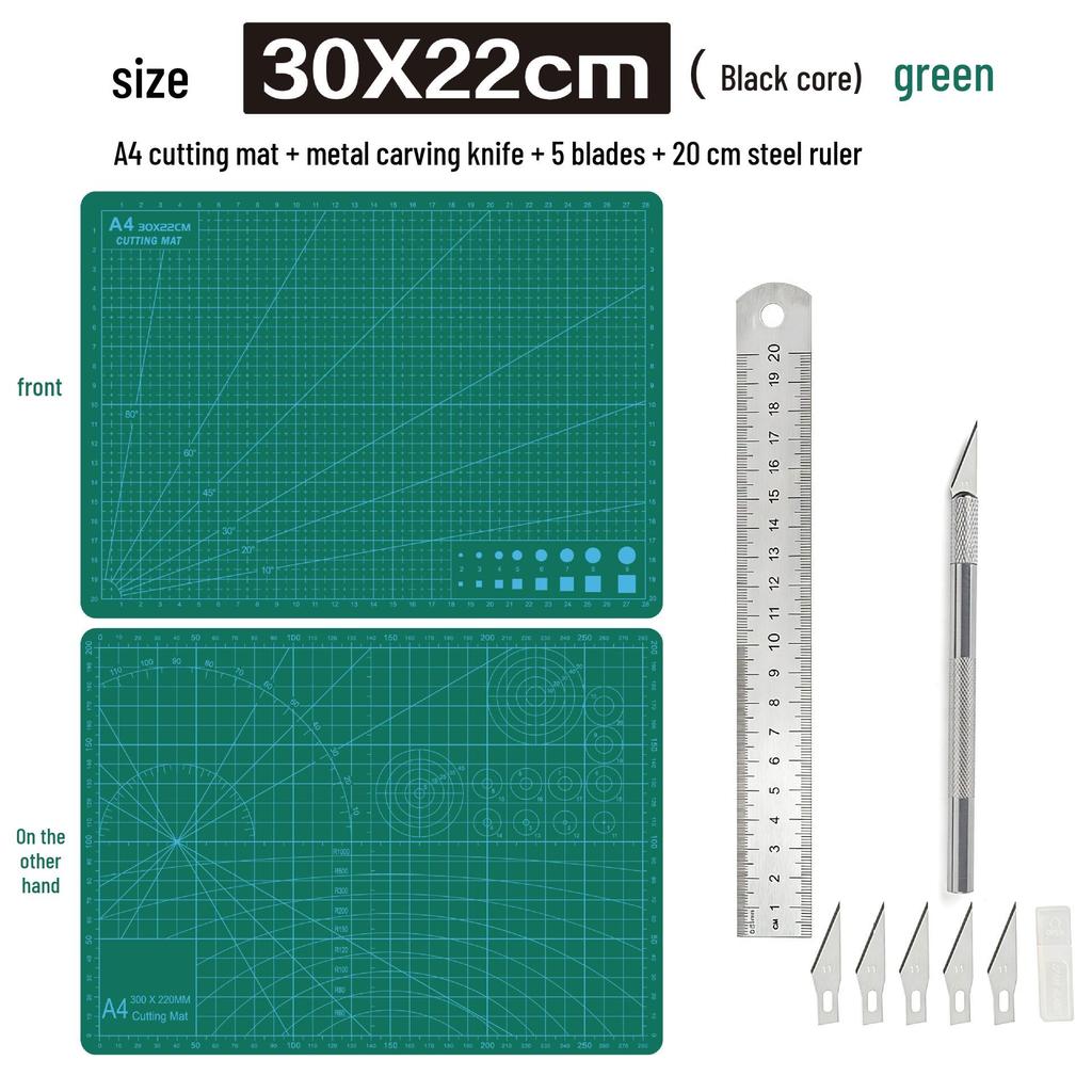 A4 3mm Thick Cutting Mat - Durable Handmade Desktop Pad for Paper Cutting & Writing