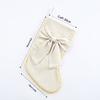 1pc Christmas Stockings, Bow Gift Bags, Christmas Fireplace Hanging Ornaments, Flannel Candy Bags