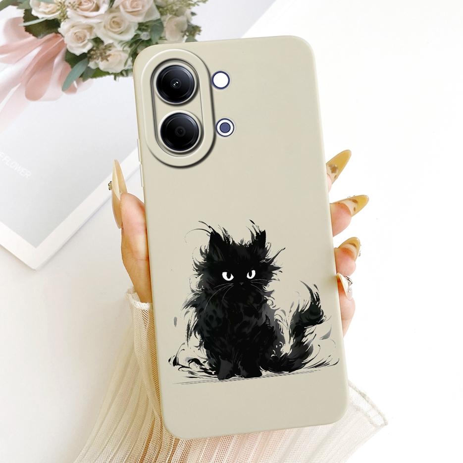 For Vivo Y05 4G Case New Luxury Bow Love Heart Painted Cover Soft TPU Phone Case For Vivo Y11d Y 05 VivoY05 VivoY11d Fundas Bags