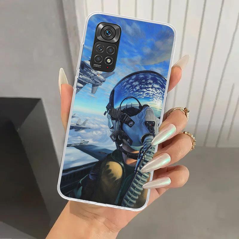 Military Aircraft Warship Fighter Phone Case for Xiaomi Redmi Note 15 14 14S 13 12S 12 Pro 11S 11 Plus 11T 11E 10S Soft Funda Pr
